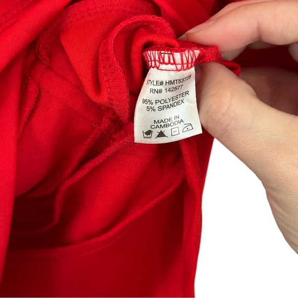 Haute Monde Red Blouse Wrap Top NWT - Size S - Picture 5 of 6